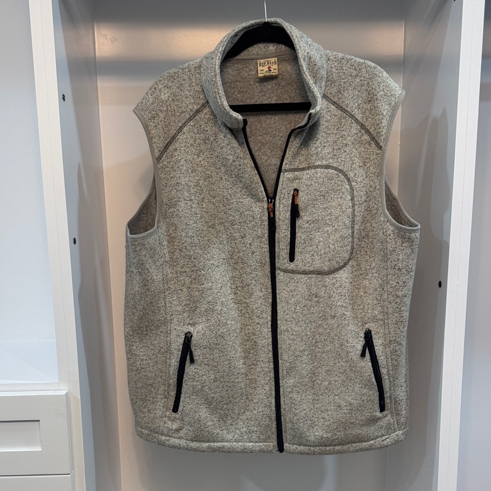 RedHead Gray Fleece Vest